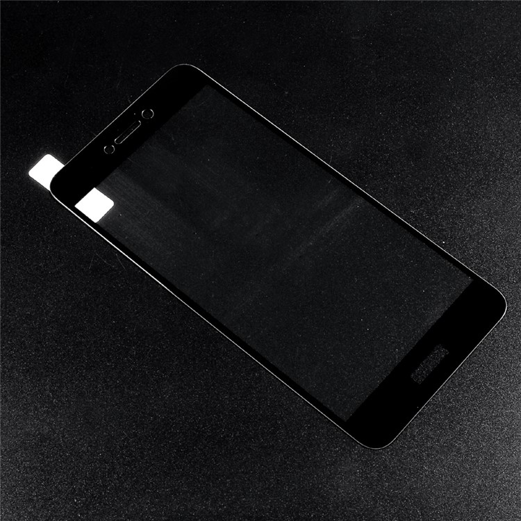 ANGIBABE Silk Print Tempered Glass Screen Shield Film 0.3mm for Huawei P8 Lite (2017) - Black-1