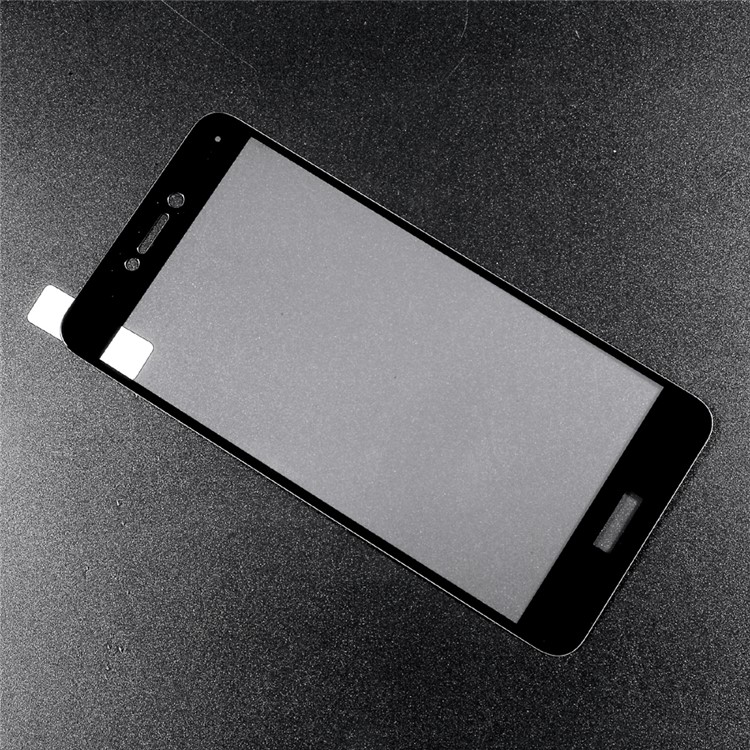 ANGIBABE Silk Print Tempered Glass Screen Shield Film 0.3mm for Huawei P8 Lite (2017) - Black-3