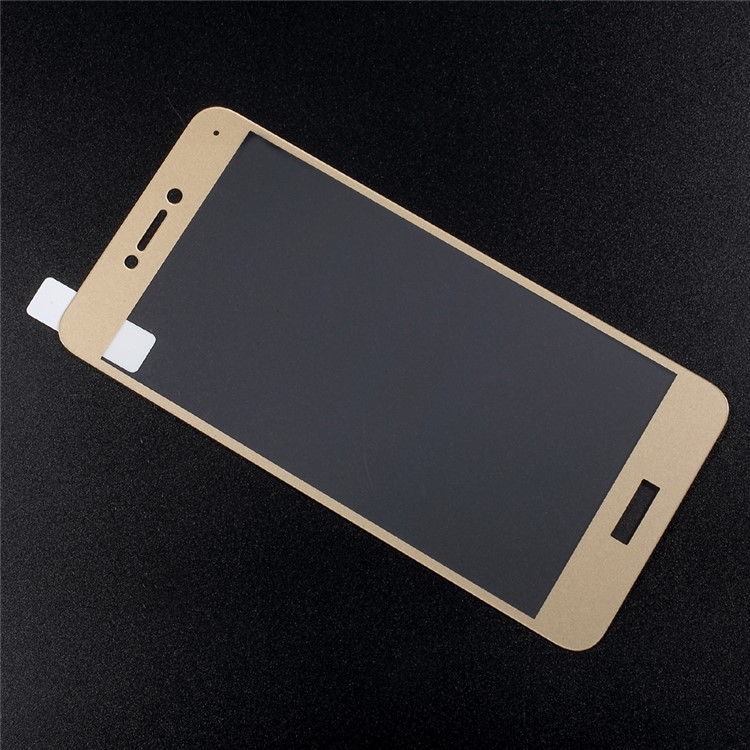 For Huawei P8 Lite (2017) ANGIBABE 0.3mm Silk Print Tempered Glass Screen Protection Film - Gold-2