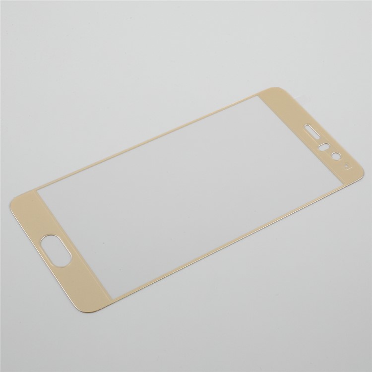 For Huawei P10 Lite Silk Print Tempered Glass Protector Film (Crocodile Texture Package) - Gold-2