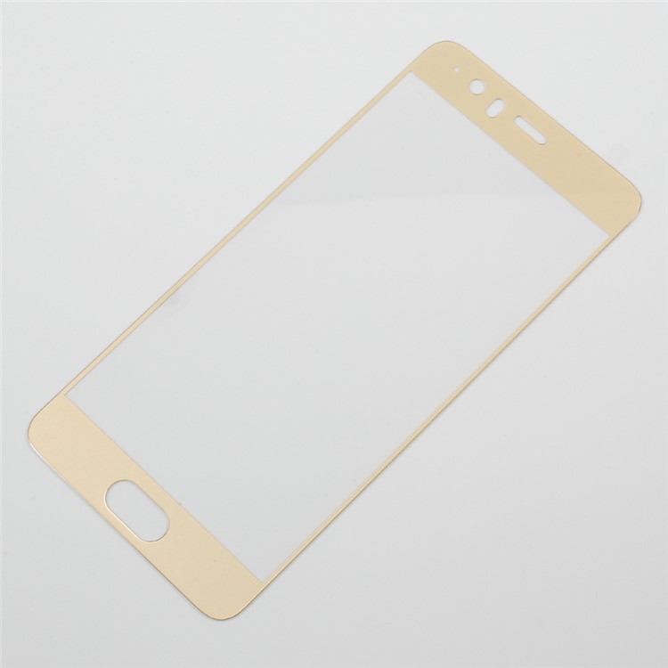 For Huawei P10 Lite Silk Print Tempered Glass Protector Film (Crocodile Texture Package) - Gold-5