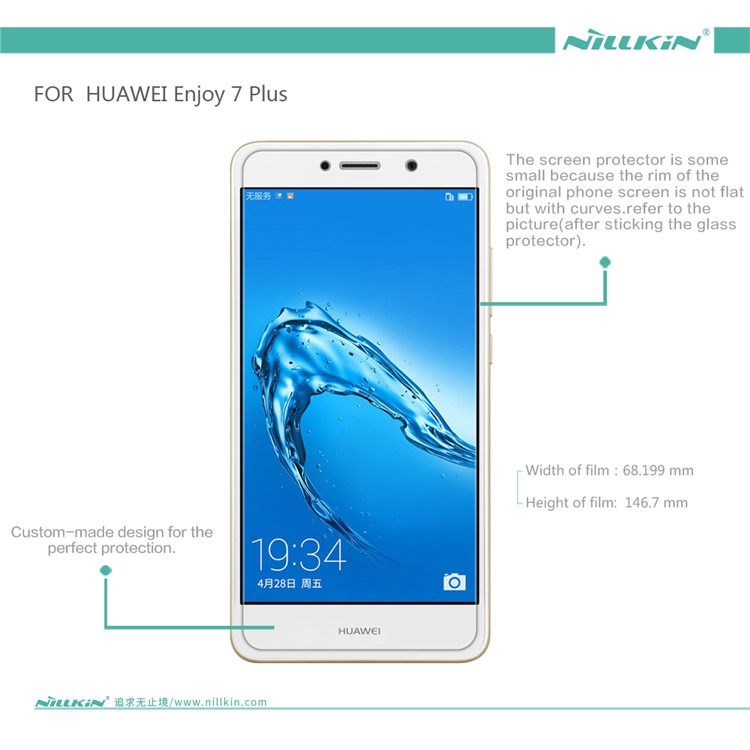 NILLKIN for Huawei Y7 Prime / Enjoy 7 Plus Anti-fingerprint HD Clear LCD Screen Protector Film-6