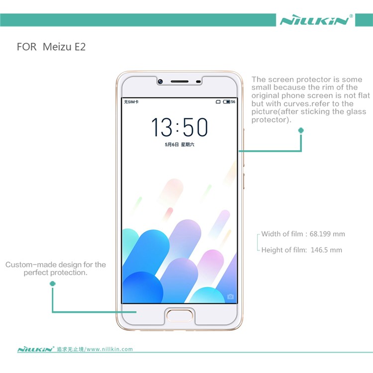 NILLKIN for Meizu E2 Anti-fingerprint HD Clear LCD Screen Protector Mobile Film-6