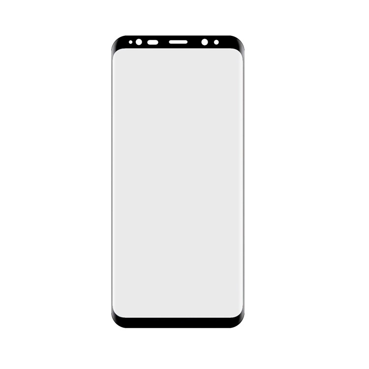 ANGIBABE 0.1mm Soft PET Full Coverage Plated Curved Guard Film for Samsung Galaxy S8 G950 - Black-2