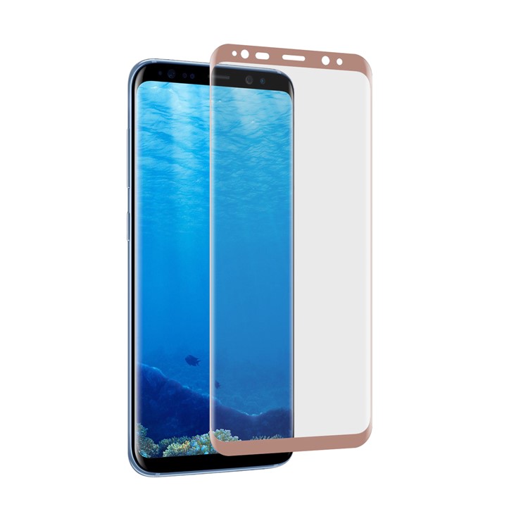 ANGIBABE 0.1mm Soft PET Full Coverage Plated Curved Screen Protector Film for Samsung Galaxy S8 G950 - Rose Gold-3