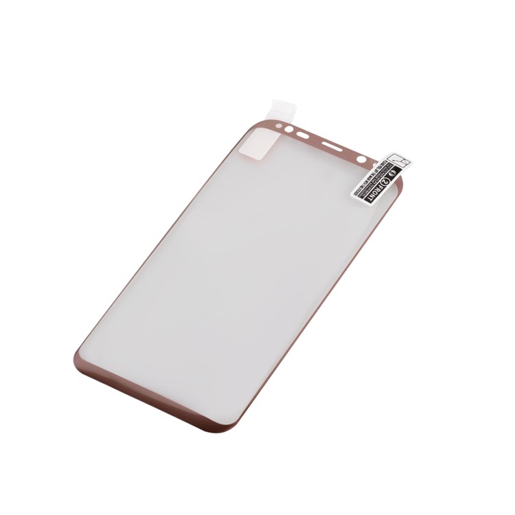ANGIBABE 0.1mm Soft PET Full Coverage Plated Curved Screen Protector Film for Samsung Galaxy S8 G950 - Rose Gold-4
