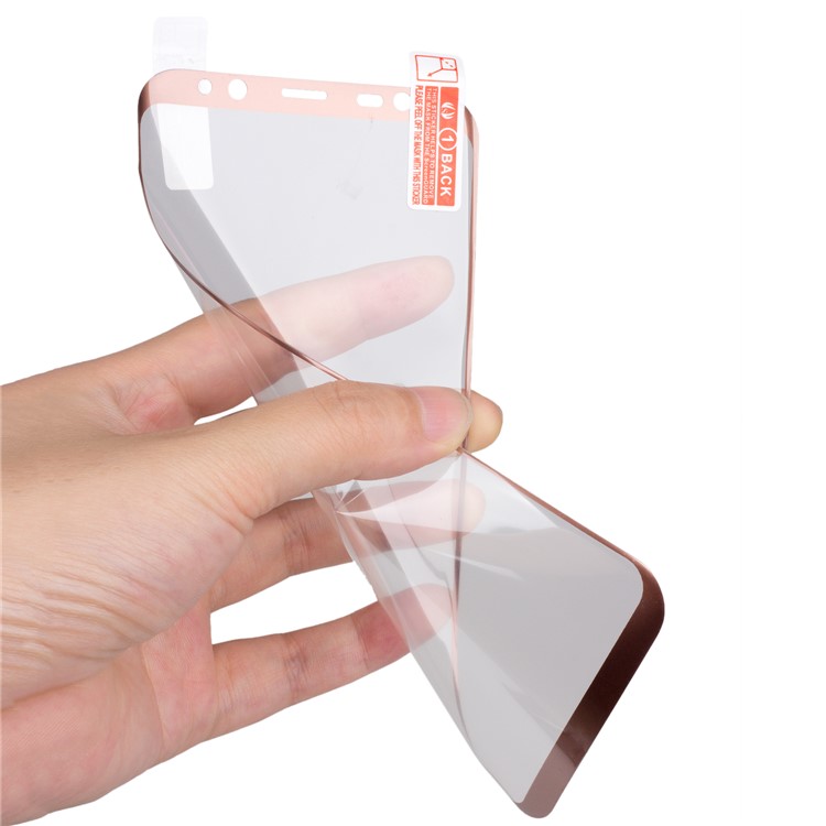 ANGIBABE 0.1mm Soft PET Full Coverage Plated Curved Screen Protector Film for Samsung Galaxy S8 G950 - Rose Gold-6
