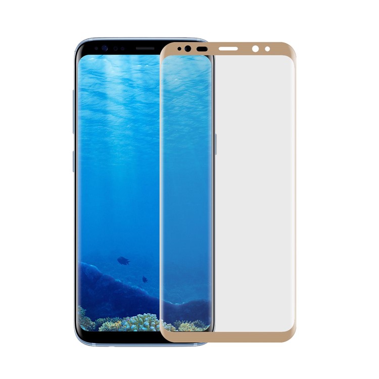 ANGIBABE Full Coverage Plated 0.1mm Soft PET Curved Screen Protector Film for Samsung Galaxy S8 G950 - Gold-1