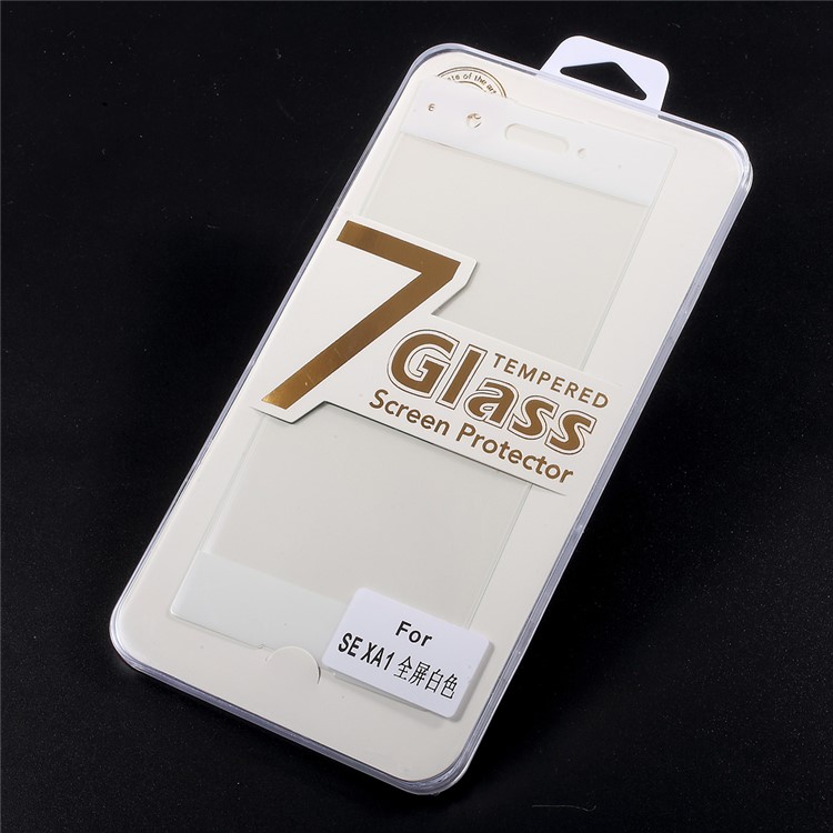 For Sony Xperia XA1 Full Coverage Tempered Glass Screen Protector - White-5