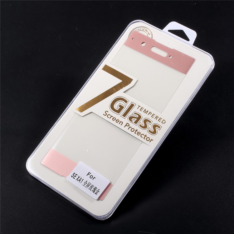 Full Coverage Tempered Glass Screen Protector Guard Film for Sony Xperia XA1 - Rose Gold-5