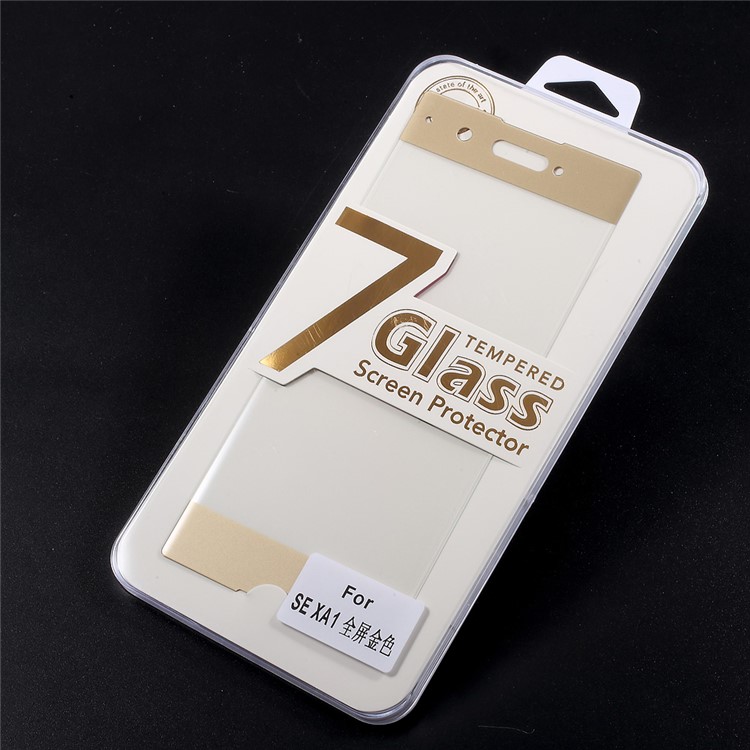 For Sony Xperia XA1 Full Coverage Tempered Glass Screen Protector Guard Film - Gold-5