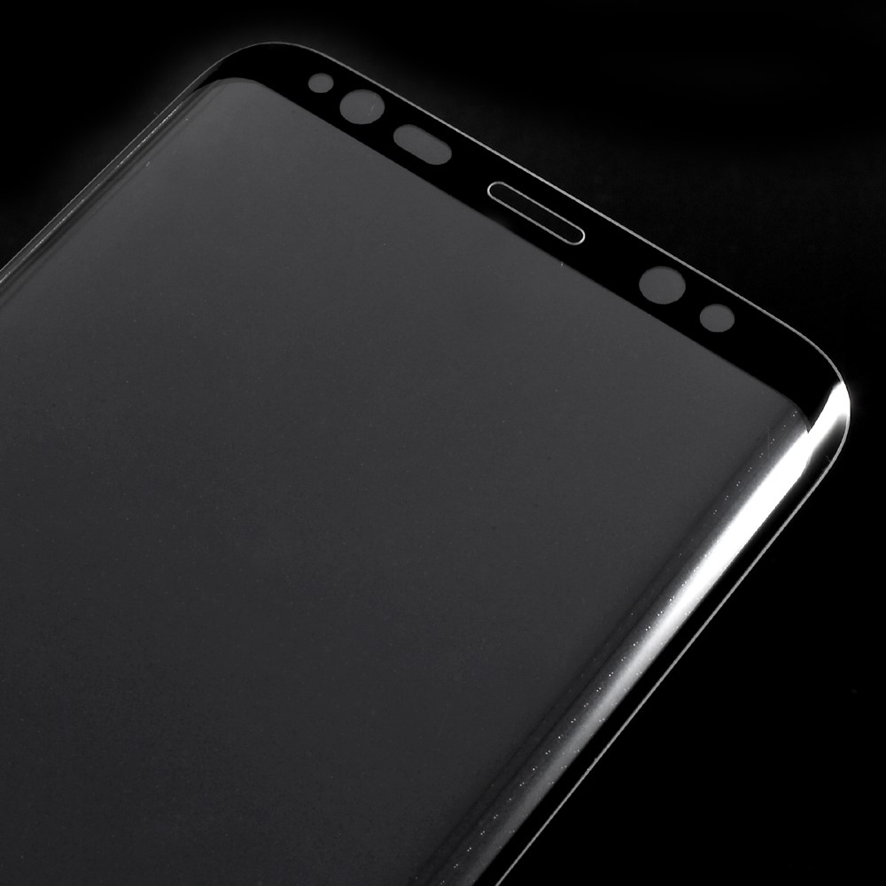 Protezione Schermo In Vetro Temperato Curvo A Grandezza Naturale Per Samsung Galaxy S8 SM-G950 - Nero-4