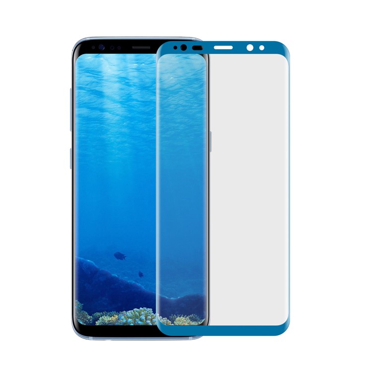 ANGIBABE Full Coverage Curved Soft PET Plated Screen Protector Film 0.1mm for Samsung Galaxy S8 Plus G9550 - Blue-1