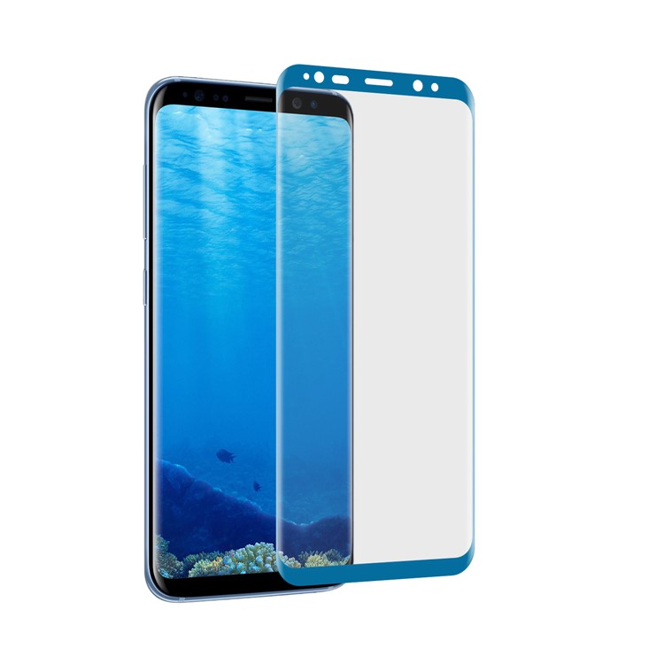 ANGIBABE Full Coverage Curved Soft PET Plated Screen Protector Film 0.1mm for Samsung Galaxy S8 Plus G9550 - Blue-3