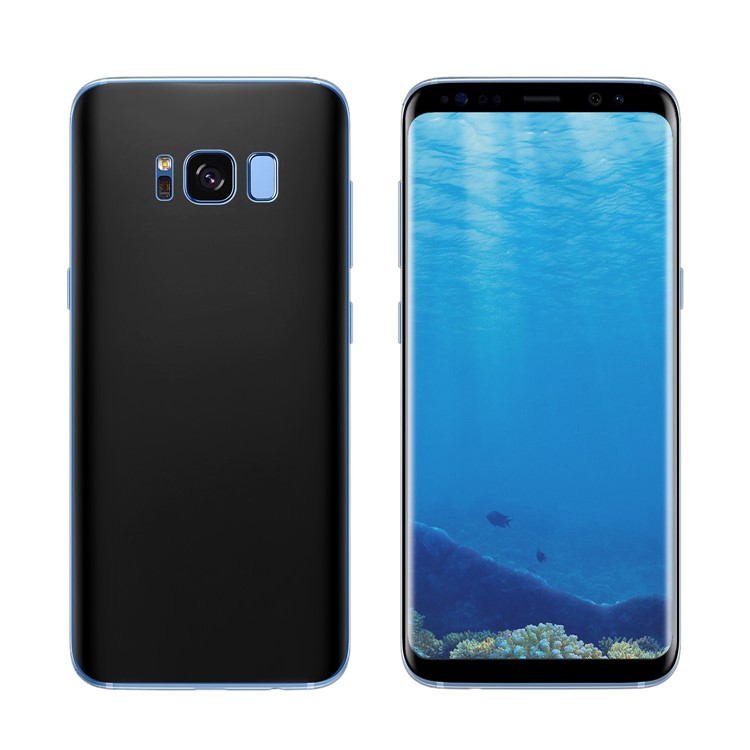 ANGIBABE 0.1mm Full Cover Plated Soft PET Front + Back Curved Mobile Protector Film for Samsung Galaxy S8 G950 - Black-1