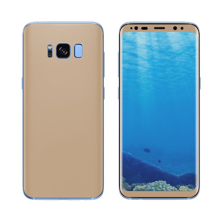 ANGIBABE Soft PET Full Cover Plated Curved Mobile Front + Back Screen Protector Film (0.1mm) for Samsung Galaxy S8 Plus G9550 - Gold-1