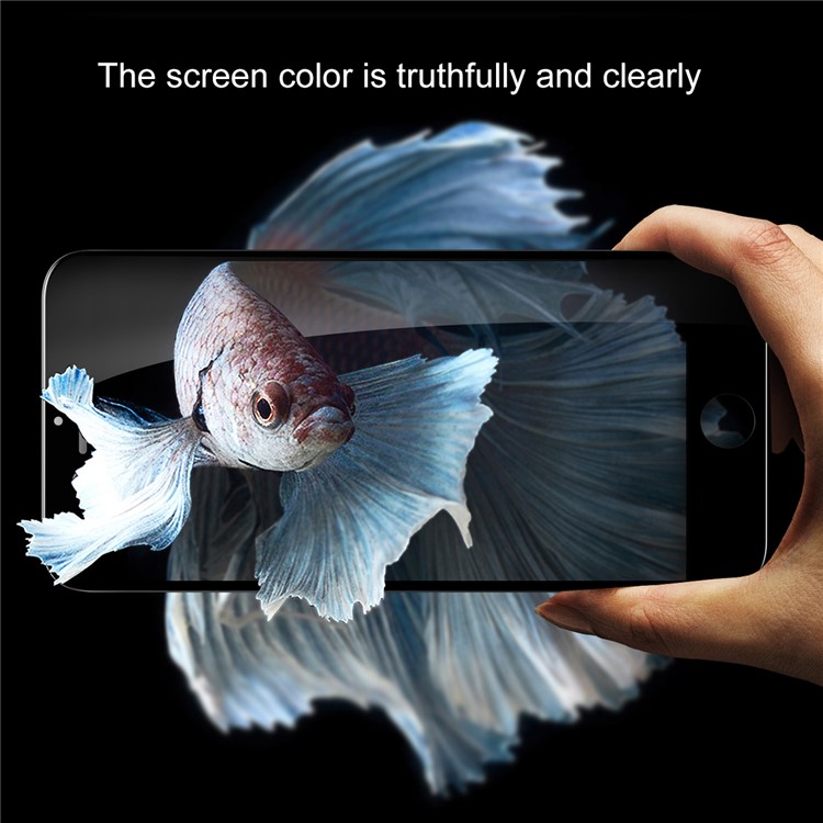 BASEUS 0.23mm Anti-spy Soft PET Edges Full Size Tempered Glass Screen Guard Film for iPhone 7 - Black-4