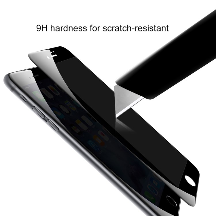 BASEUS 0.23mm Anti-spy Soft PET Edges Full Size Tempered Glass Screen Guard Film for iPhone 7 - Black-5