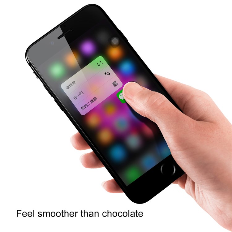 BASEUS 0.23mm Anti-spy Soft PET Edges Full Size Tempered Glass Screen Guard Film for iPhone 7 - Black-6