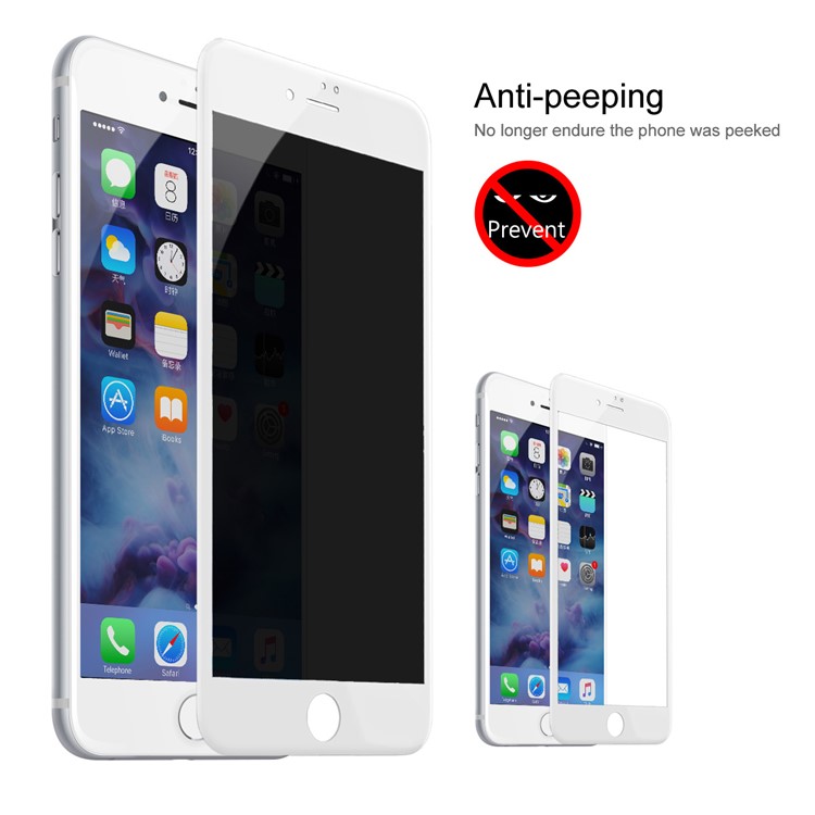 BASEUS 0.23mm Anti-spy Soft PET Edges Full Size Tempered Glass Screen Protector for iPhone 7 - White-3