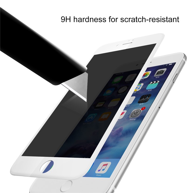 BASEUS 0.23mm Anti-spy Soft PET Edges Full Size Tempered Glass Screen Protector for iPhone 7 - White-5