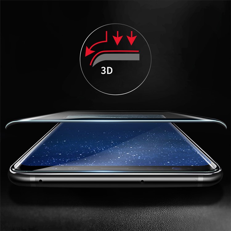 X-LEVEL Full Coverage 3D Curved Tempered Glass Screen Guard Film for Samsung Galaxy S8 Plus G955 - Black-3