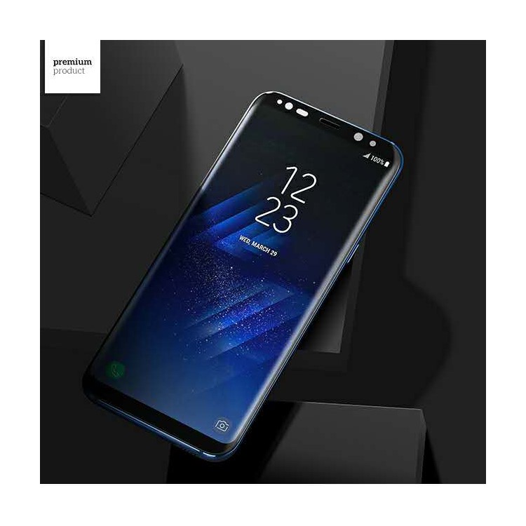 HOCO Curved Tempered Glass Full Screen Protector Film for Samsung Galaxy S8 G950 - Black-2