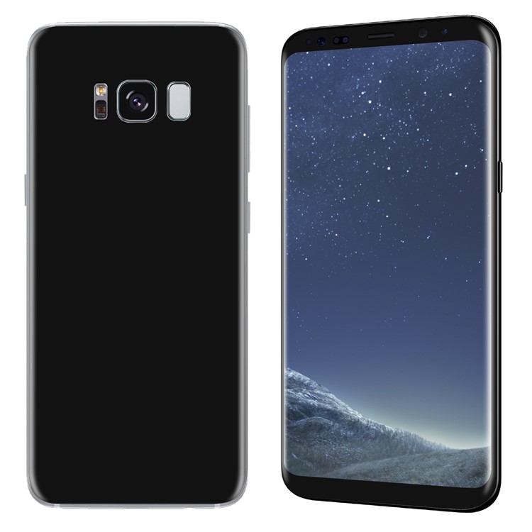 HAT PRINCE for Samsung Galaxy S8 G950 Electroplated Front and Back 3D Full Size Screen Protectors - Black-2