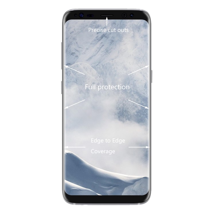 HAT PRINCE for Samsung Galaxy S8 G950 Electroplated Front and Back 3D Full Size Screen Protectors - Black-3