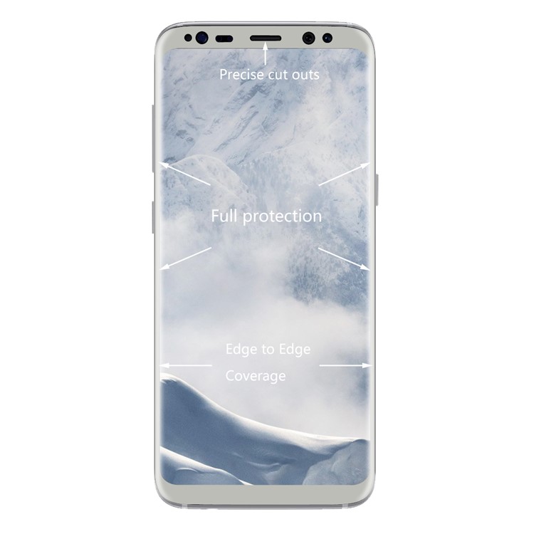 HAT PRINCE Electroplated Front and Back 3D Full Screen Guard Films for Samsung Galaxy S8 G950 - White-3