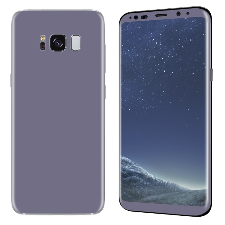 HAT PRINCE Electroplated Front and Back 3D Full Screen Protector Films for Samsung Galaxy S8 G950 - Purple-2