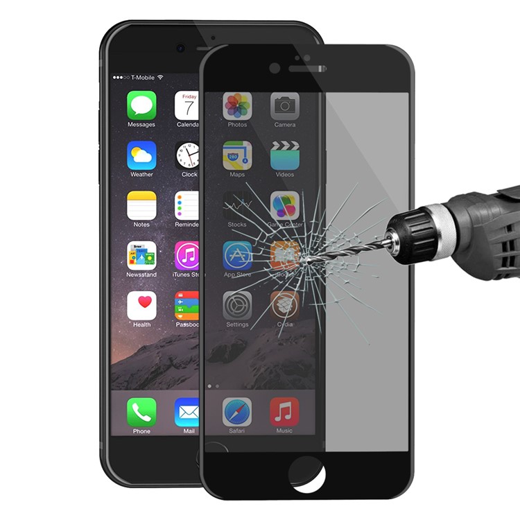 HAT PRINCE Anti-Spion Voller Größe 3D Gehärtetem Glas Displayschutzfolie 0,26 Mm Für IPhone 6s 6 - Schwarz-1