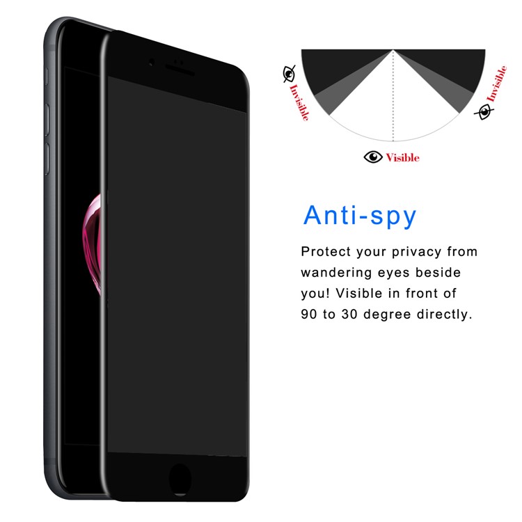 HAT PRINCE Anti-Spion Voller Größe 3D Gehärtetem Glas Displayschutzfolie 0,26 Mm Für IPhone 6s 6 - Schwarz-2