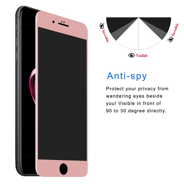 HAT PRINCE 0.26mm Anti-peep 3D Full Covered Carbon Fiber Tempered Glass Screen Protector for iPhone 6s Plus / 6 Plus - Rose Gold-2