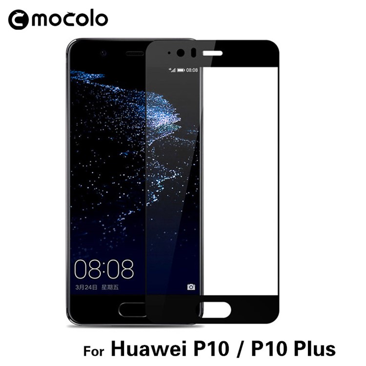 

MOCOLO Для Huawei P10 Шелковая Печать Дуги Край Полный Размер Закаленное Стекло Экран Протектор - Черный, P10