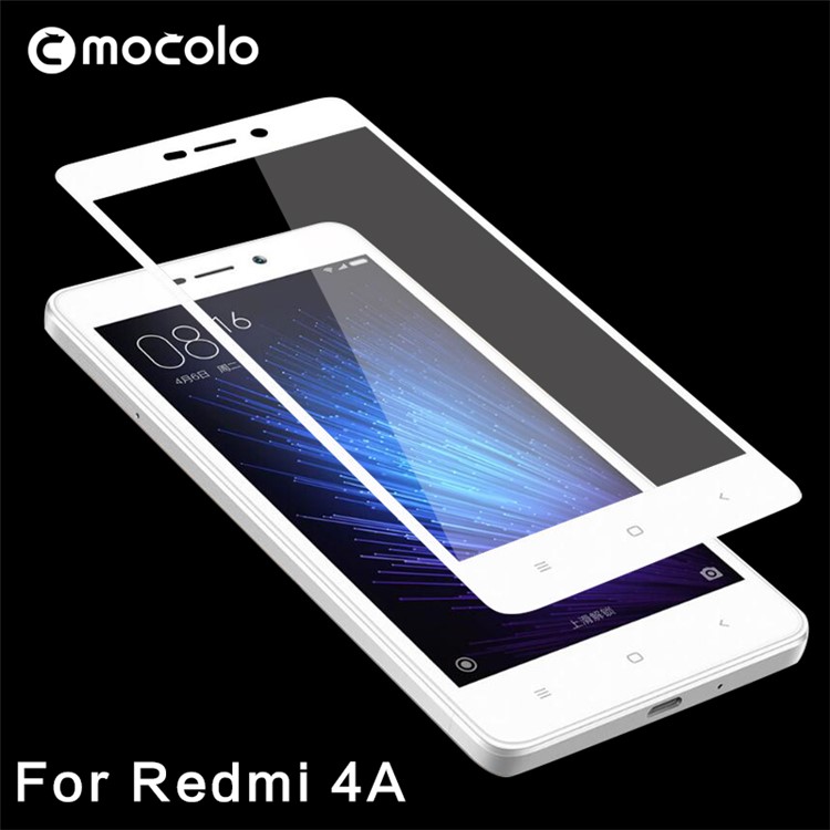 

MOCOLO Шелк Печать Полный Охват Закаленное Стекло Протектор Экрана Для Xiaomi Redmi 4a - Белый, Xiaomi Redmi 4a