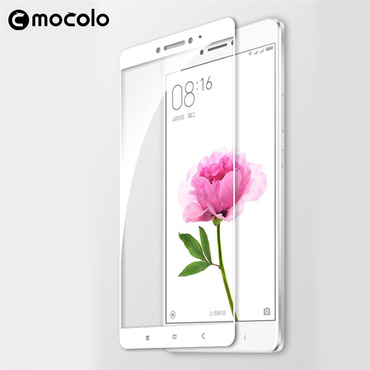 MOCOLO Silk Print Arc Edge Full Coverage Tempered Glass Screen Protector for Xiaomi Mi Max 2 - White-2