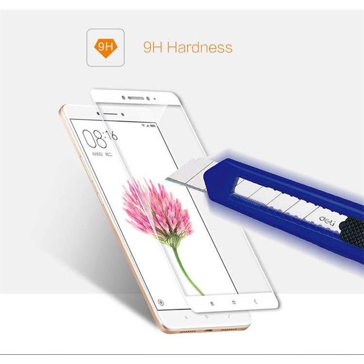 MOCOLO Silk Print Arc Edge Full Coverage Tempered Glass Screen Protector for Xiaomi Mi Max 2 - White-4