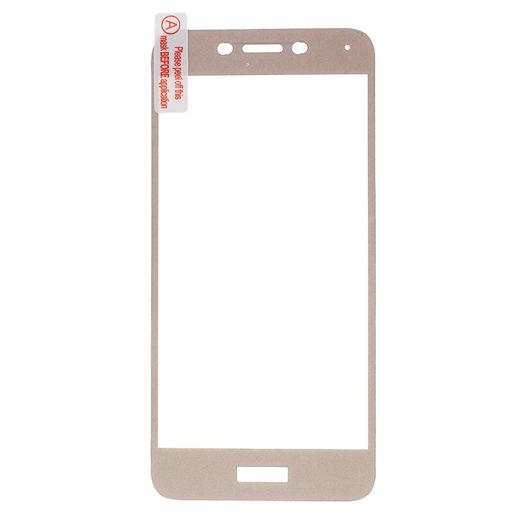 Silk Printing Full Screen Cover Tempered Glass Protector Guard Film for Huawei Honor 6A / Honor 5C pro - Gold-2