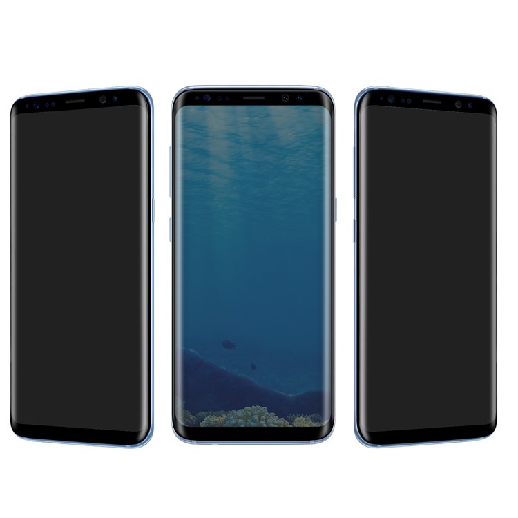 ANGIBABE Anti-peep Silk Print Full Tempered Glass Screen Protector for Samsung Galaxy S8 Plus G955 - Black-3