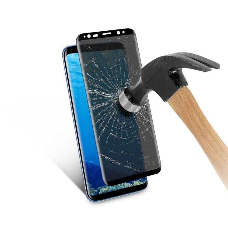 ANGIBABE Anti-spy Silk Print Full Tempered Glass Screen Protector for Samsung Galaxy S8 G950 - Black-5