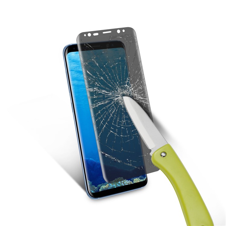 ANGIBABE for Samsung Galaxy S8 G950 Anti-spy 0.3mm Complete Tempered Glass Screen Film - Transparent Grey-4