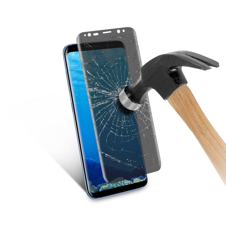 ANGIBABE for Samsung Galaxy S8 G950 Anti-spy 0.3mm Complete Tempered Glass Screen Film - Transparent Grey-5
