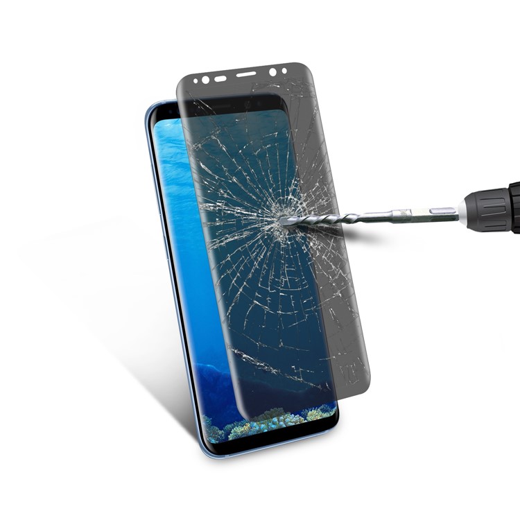 ANGIBABE for Samsung Galaxy S8 G950 Anti-spy 0.3mm Complete Tempered Glass Screen Film - Transparent Grey-6