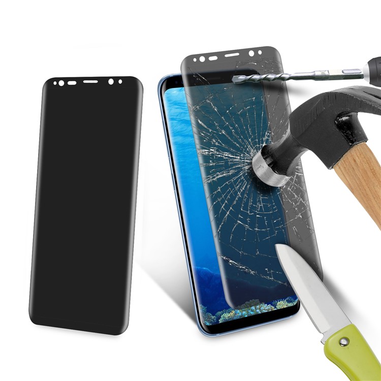 ANGIBABE for Samsung Galaxy S8 G950 Anti-spy 0.3mm Complete Tempered Glass Screen Film - Transparent Grey-7
