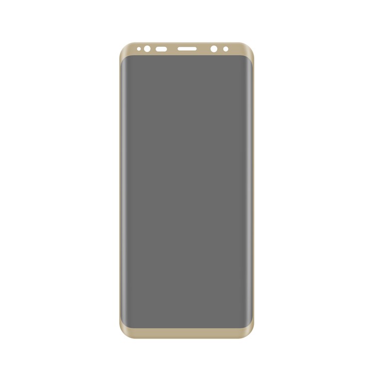 ANGIBABE Silk Print Anti-peep Full Mobile Tempered Glass Protector for Samsung Galaxy S8 G950 - Gold-2