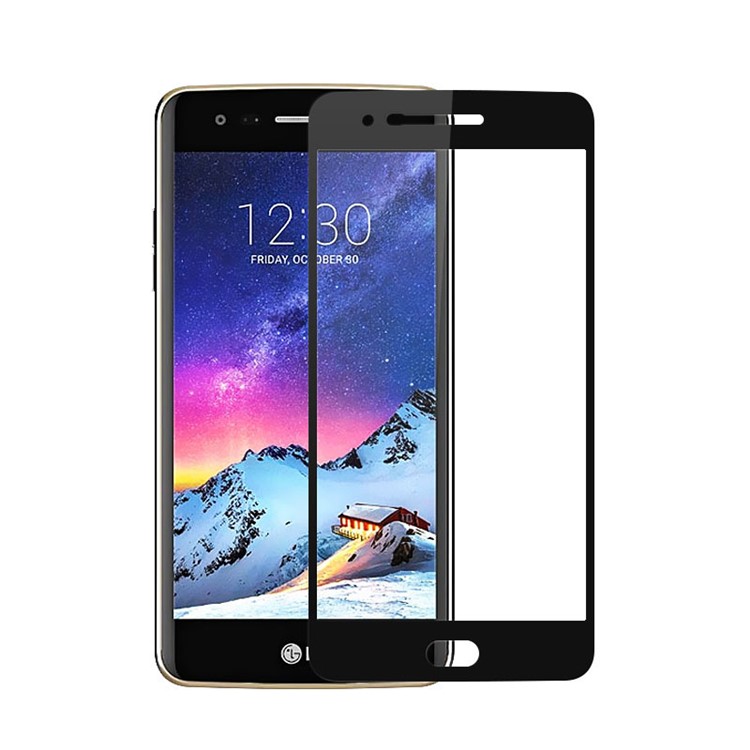 

MOCOLO Silk печати дуги края полный размер закаленное стекло экрана протектор для LG K10(2017) - черный, LG K10 (2017)