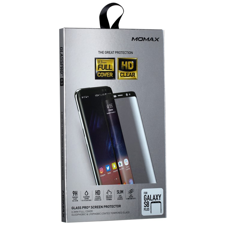 MOMAX 0.3mm 3D Full Cover Anti-explosion Tempered Glass Film for Samsung Galaxy S8+ SM-G955 - Black-11