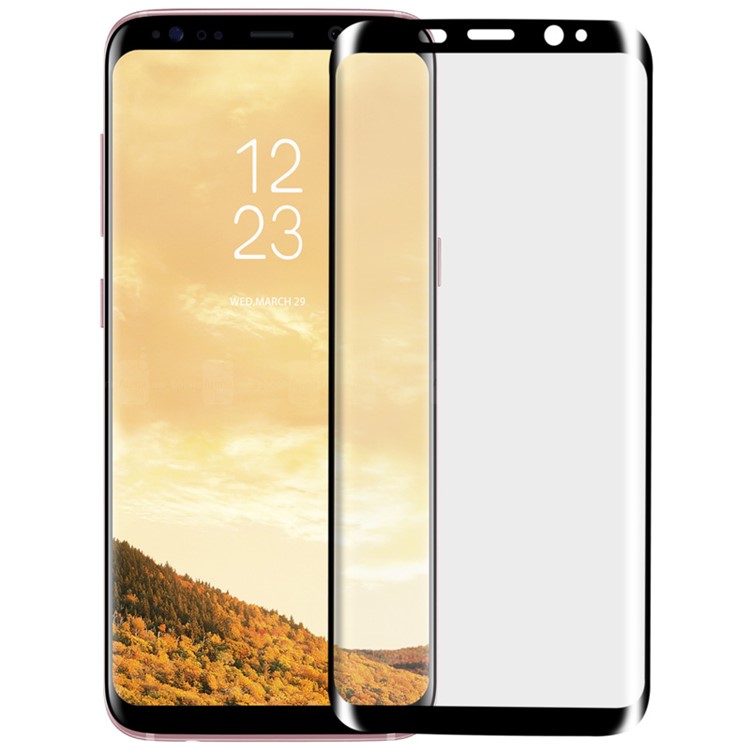 MOMAX 0.3mm 3D Full Cover Anti-explosion Tempered Glass Film for Samsung Galaxy S8 G950 - Black-1