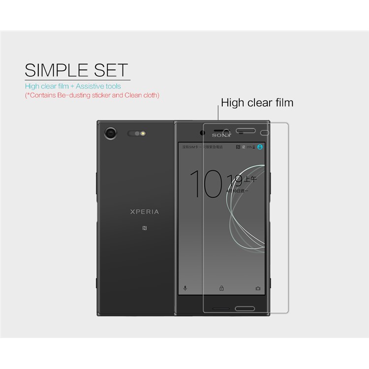 NILLKIN for Sony Xperia XZ Premium Anti-fingerprint HD Clear LCD Screen Protector Film-5